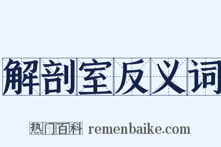 解剖室反义词是什么意思的图片